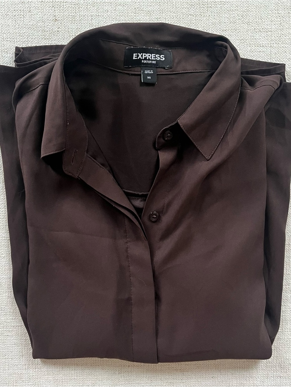 Express Women’s Dark Brown Button-Down Shirt